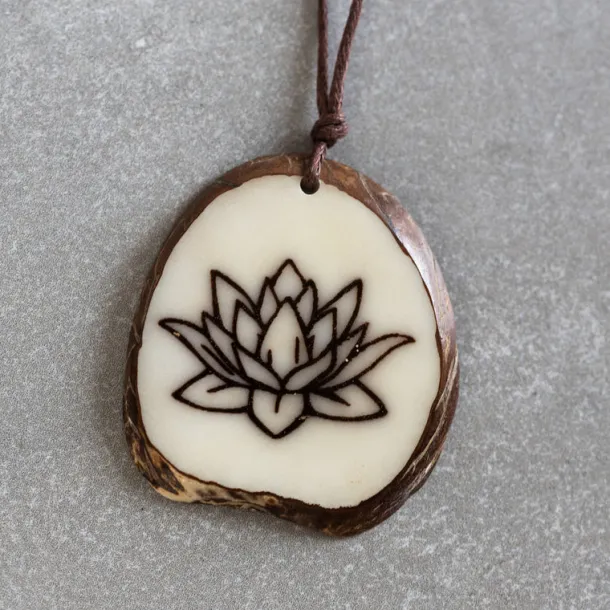 Joya Lotus Tagua Pendant Necklace