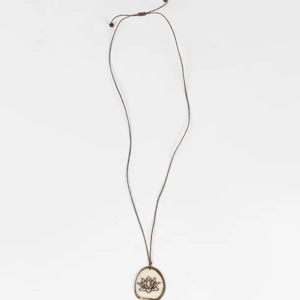 Joya Lotus Tagua Pendant Necklace