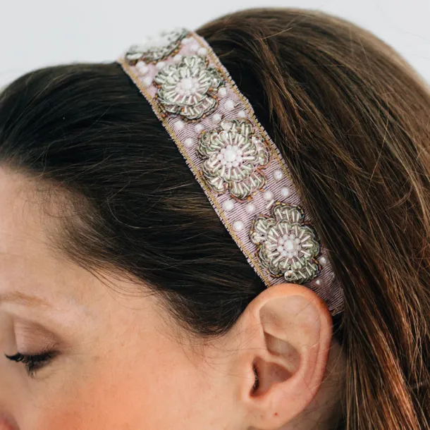 Kamal Floral Beaded Headband