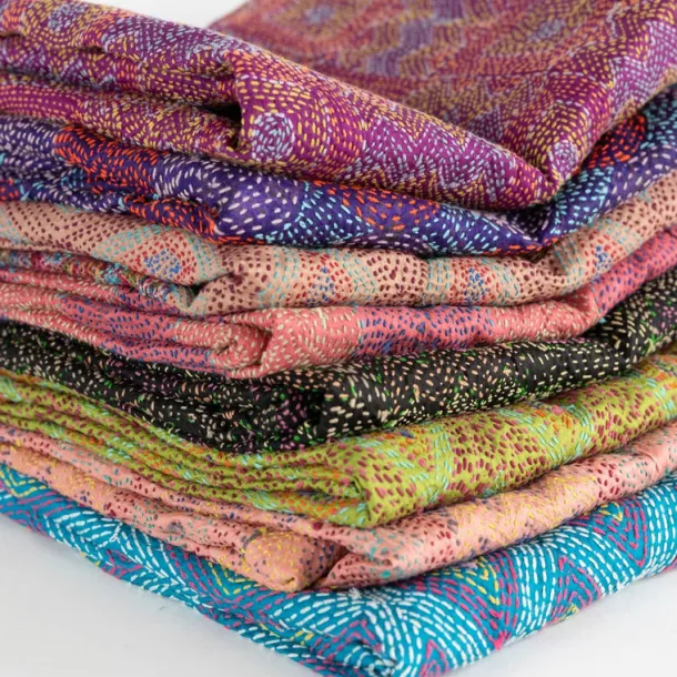 Kantha Silk Scarf