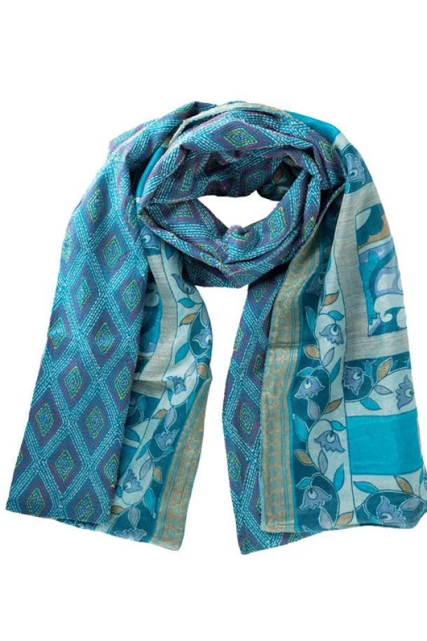 Kantha Silk Scarf