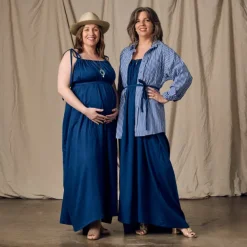 Kanya Blue Cotton Maxi Style Dress