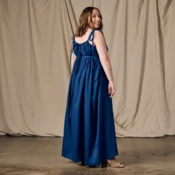 Kanya Blue Cotton Maxi Style Dress