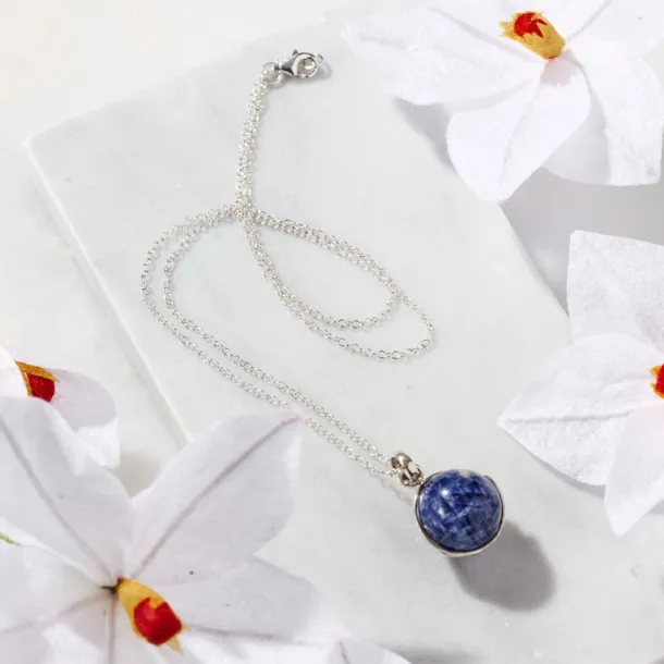 Khasi Kay Sterling Silver Sodalite Necklace