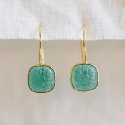 Lalita Blue Daisy Dangle Earrings