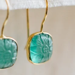 Lalita Blue Daisy Dangle Earrings
