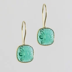Lalita Blue Daisy Dangle Earrings