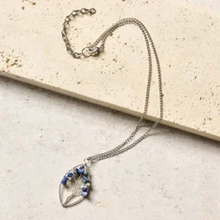 Lapis Tree Pendant Necklace
