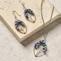Lapis Tree Pendant Necklace