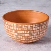 Lattice Lines Terracotta Bowl