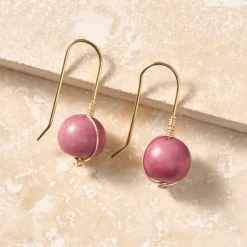 Lavender Seed Earrings