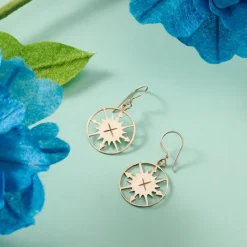Lazimpat Compass Sun Earrings