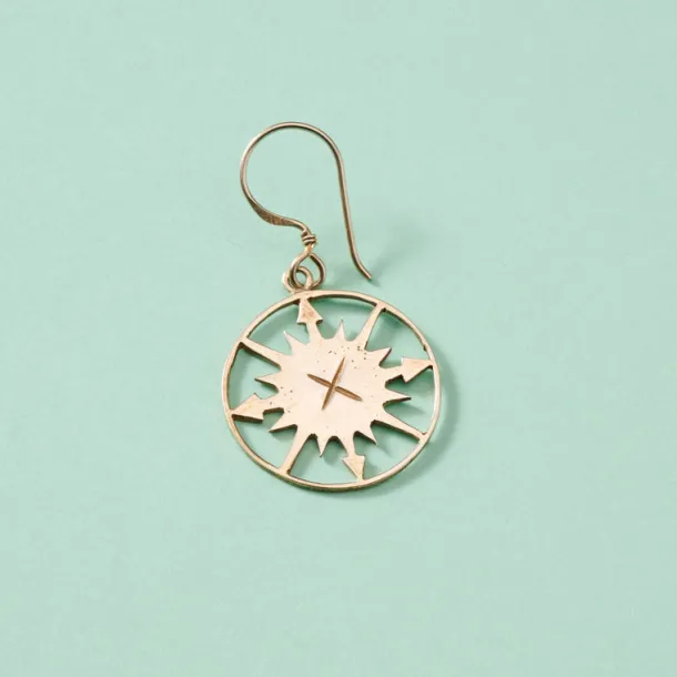 Lazimpat Compass Sun Earrings