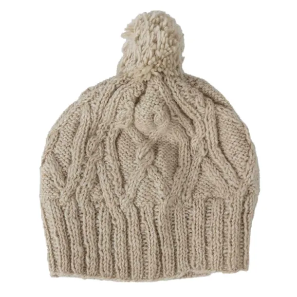 Le Ski Cable Knit Winter Hat - Taupe