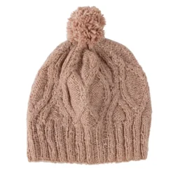 Le Ski Cable Knit Winter Hat - Pink