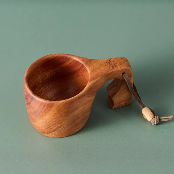 Leather & Neem Wood Kuksa Mug