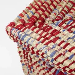 Lidded Sari Storage Basket 10.5H