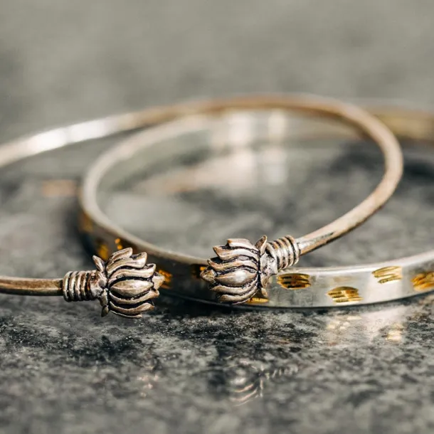 Lotus Cuff Bracelet