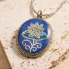 Lotus Mosaic Pendant Necklace