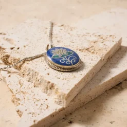 Lotus Mosaic Pendant Necklace