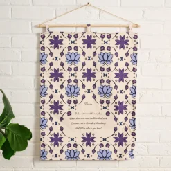 Lotus Peace Poem Wall Hanging