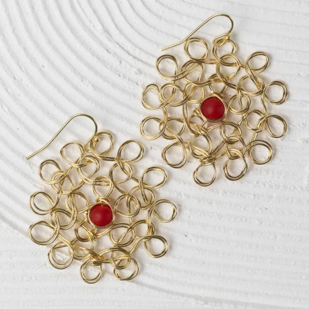 Maanika Filigree Circle Drop Earrings