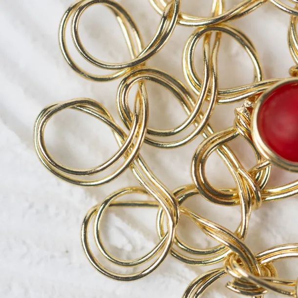 Maanika Filigree Circle Drop Earrings