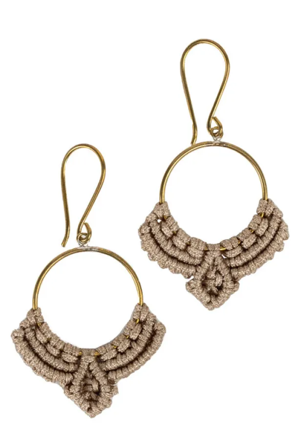 Macrame Dew Drop Earrings