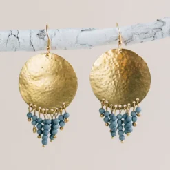 Manaka Gold Sun Drop Earrings