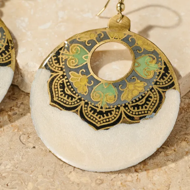 Mandir Enamel Earrings