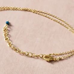 Meera Blue Beaded Pendant Necklace