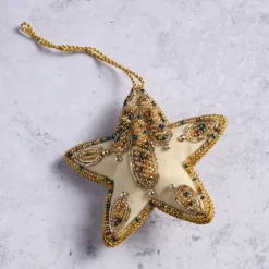 Modern Victorian Bright Star Beaded Ornament