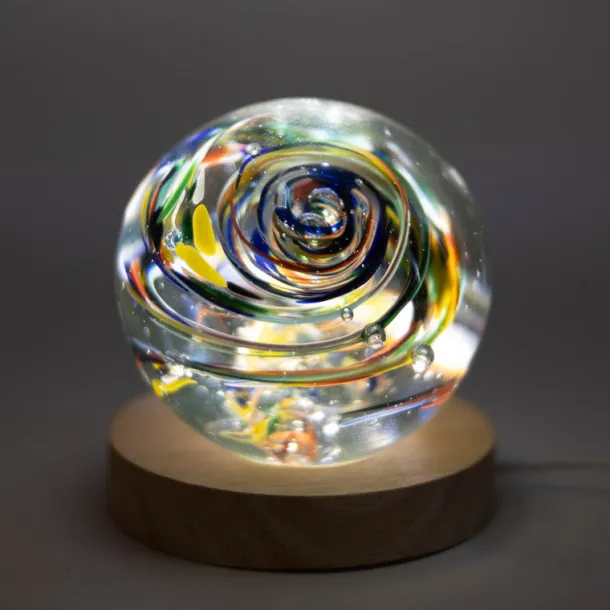 Multicolored Glass Paperweight