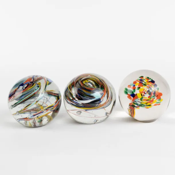Multicolored Glass Paperweight