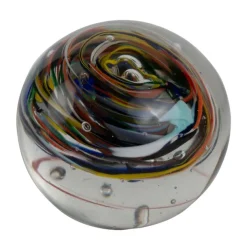Multicolored Glass Paperweight