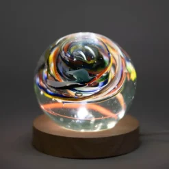 Multicolored Glass Paperweight