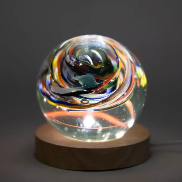 Multicolored Glass Paperweight