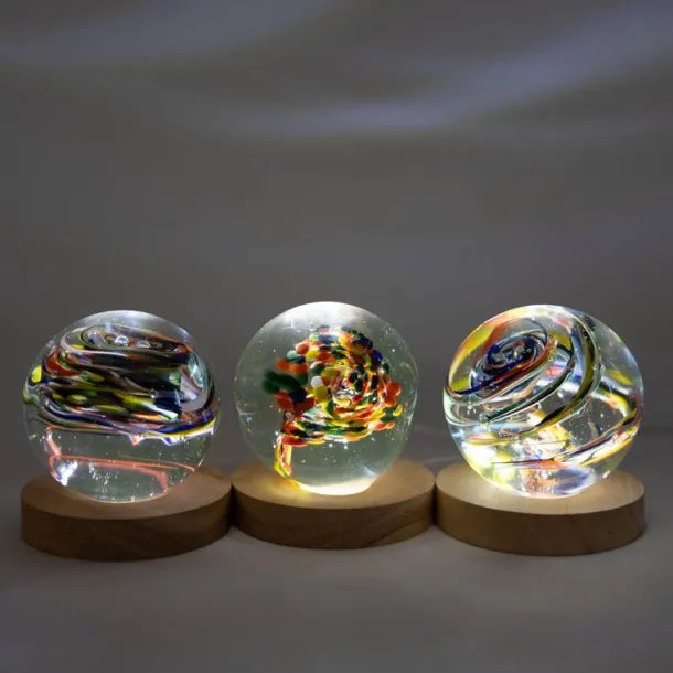 Multicolored Glass Paperweight