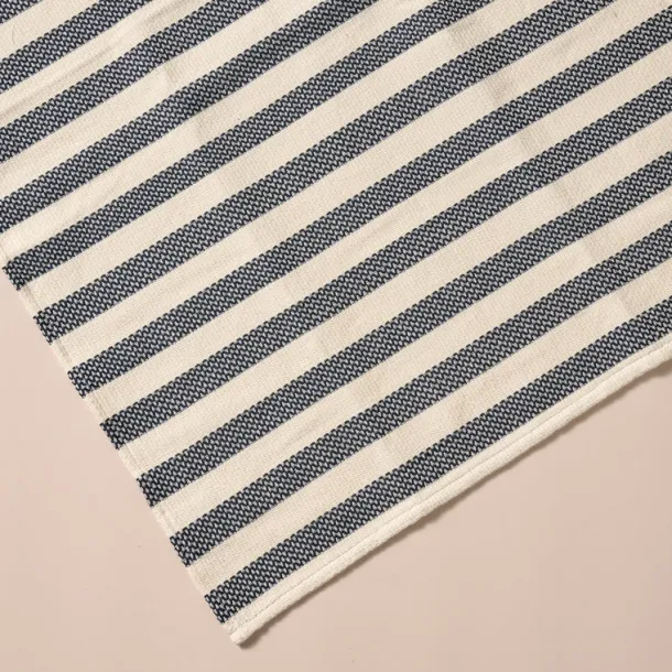 Multi-Striped Cream Black Tea Towel Set