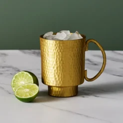 Myul Hammered Brass Mug