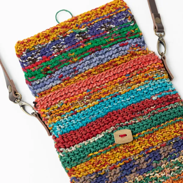 Naisha Sari Handknit Crossbody Bag