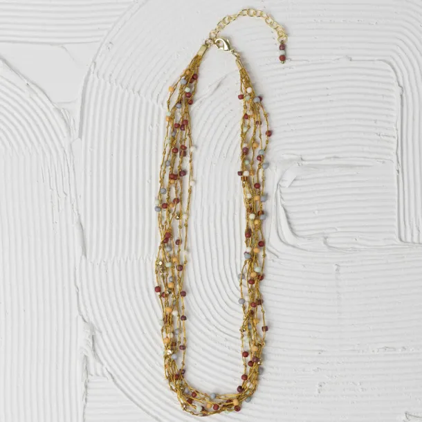 Navi Multistrand Beaded Necklace