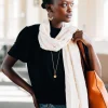 Nicely Neutral Striped Scarf