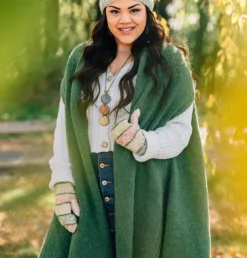 Olive Earth Alpaca Shawl