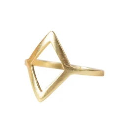 Open Diamond Brass Ring