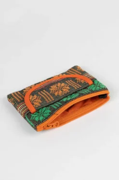 Orange Jacquard Coin Purse