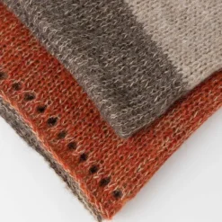 Orange Mocha Alpaca Shawl