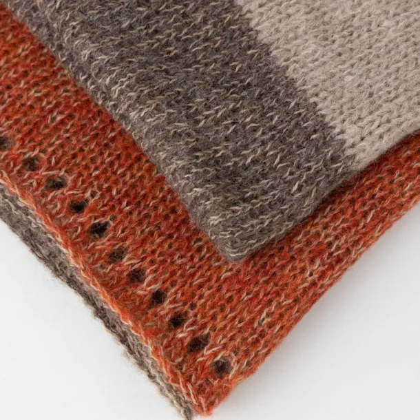 Orange Mocha Alpaca Shawl
