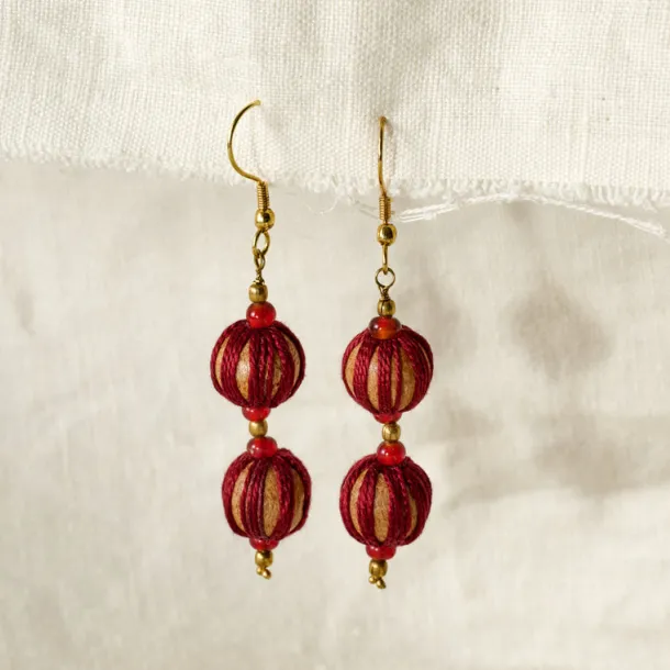 Oris Wrapped Wood Drop Earrings