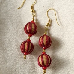 Oris Wrapped Wood Drop Earrings